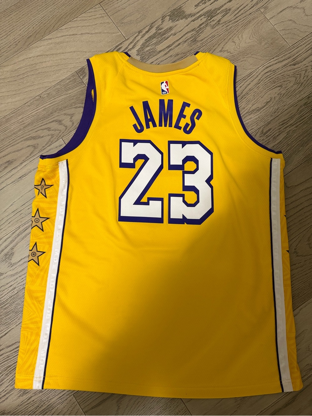Nike Yellow & Purple LeBron James #23 NBA Jersey